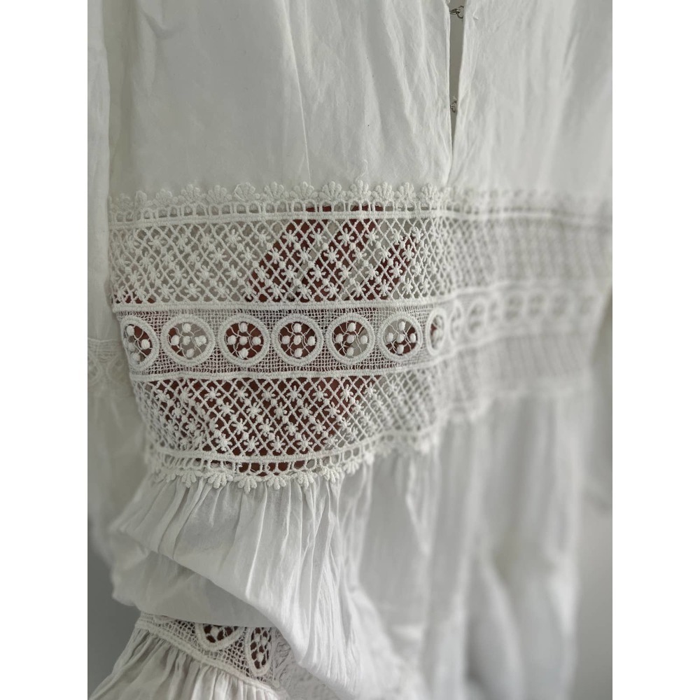 Area Stars Crochet Lace Mini Dress White Size L NWT - Picture 4 of 10